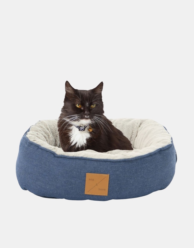 Mog & Bone - Reversible Cat Bed - Blue Denim