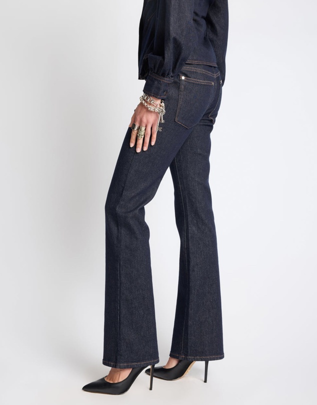 ONE TEASPOON - Alice Low Waist Bootcut Denim Jeans - Raw Indigo