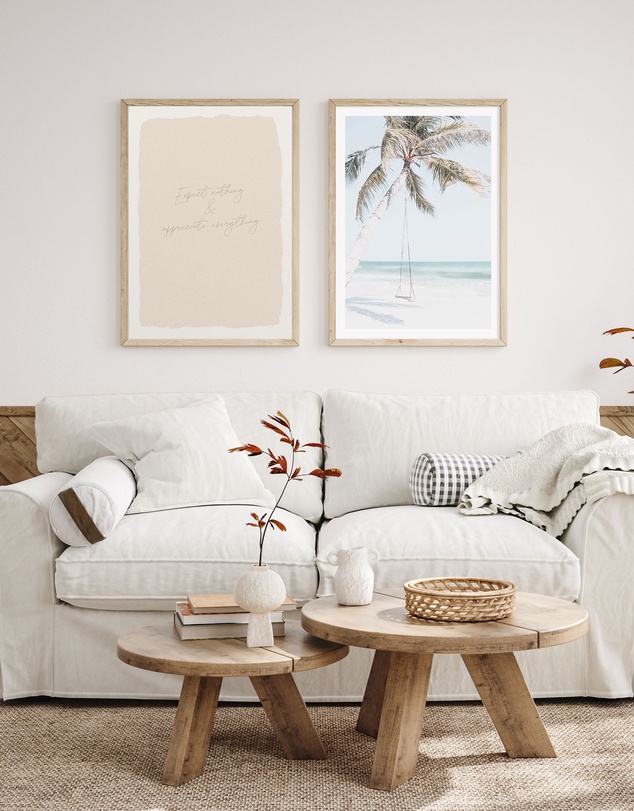 Olive et Oriel - Palmy Swing Art Print