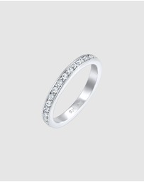 Elli Jewelry - Ring 925 Sterling Silver Band Crystals