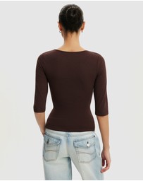 Cotton On - Eva Lace 3/4 Top