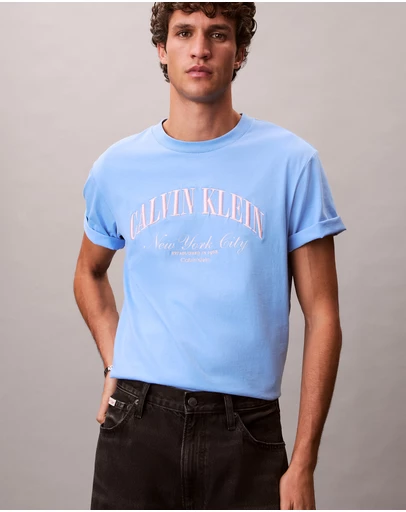 Calvin Klein Jeans - Terry Heritage Logo NYC Graphic Relaxed T-Shirt