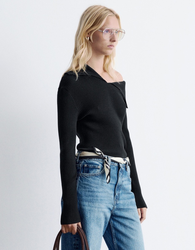 & Other Stories - Rib-Knit Off-Shoulder Top