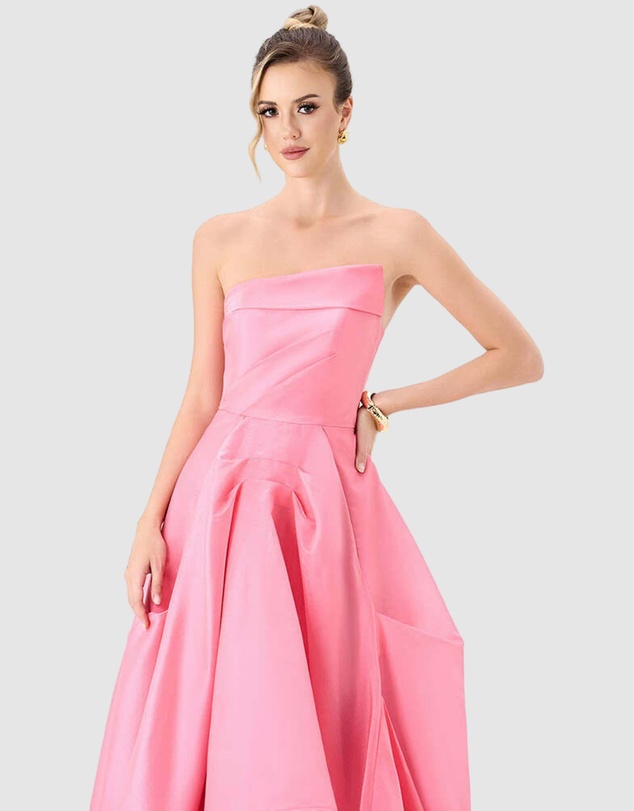 Bariano - Jeila Strapless Hi Lo Gown
