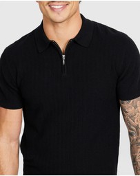 Tarocash - Darius Zip Knit Polo