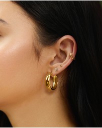 Ania Haie - Gold Four-Petal Stud Earrings