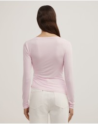 Witchery - Draped Jersey Long Sleeve Top