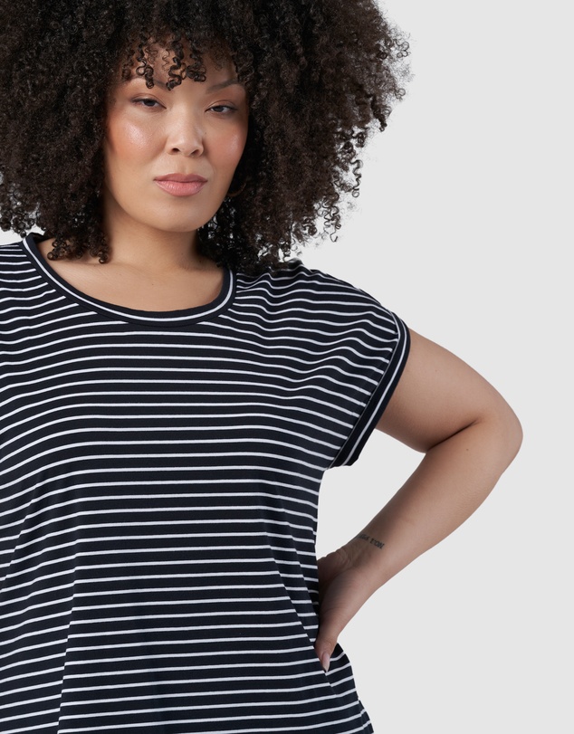 Indigo Tonic - Lauren Longline Stripe Tee