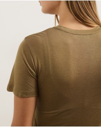 Atmos&Here - Wool Blend Short Sleeve T-Shirt