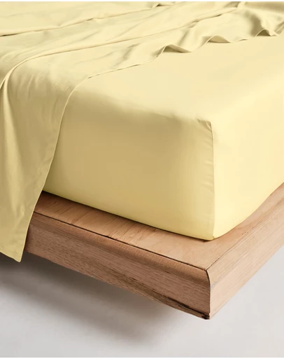 Linen House - Augusta 500TC Cotton Sateen Fitted Sheet 50cm