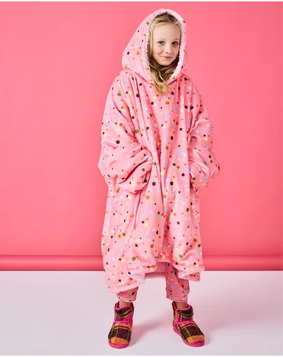 Kip&Co - Polkadot Kuddle Hooded Oversized Sweater - Kids