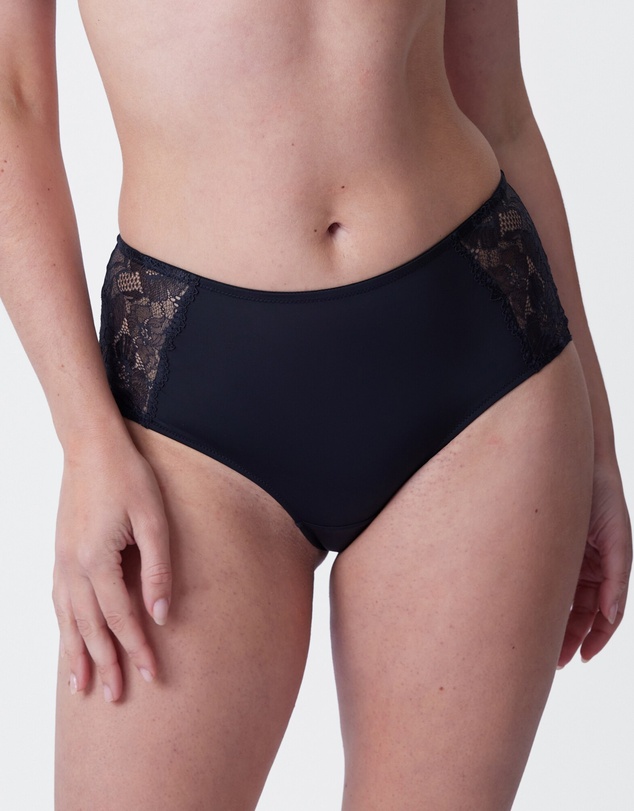 Bras N Things - Erin High Waist Brazilian Knicker - Black