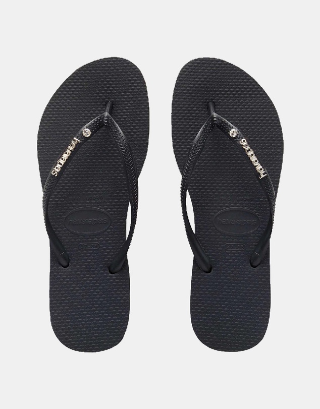 Havaianas - Havaianas Slim Metal Logo Crystal - Women's