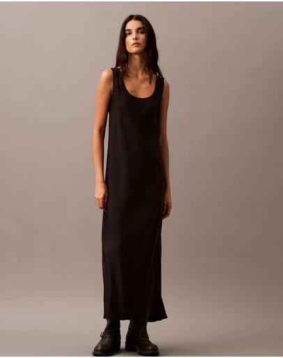 Calvin Klein - Twill Midi Slip Dress