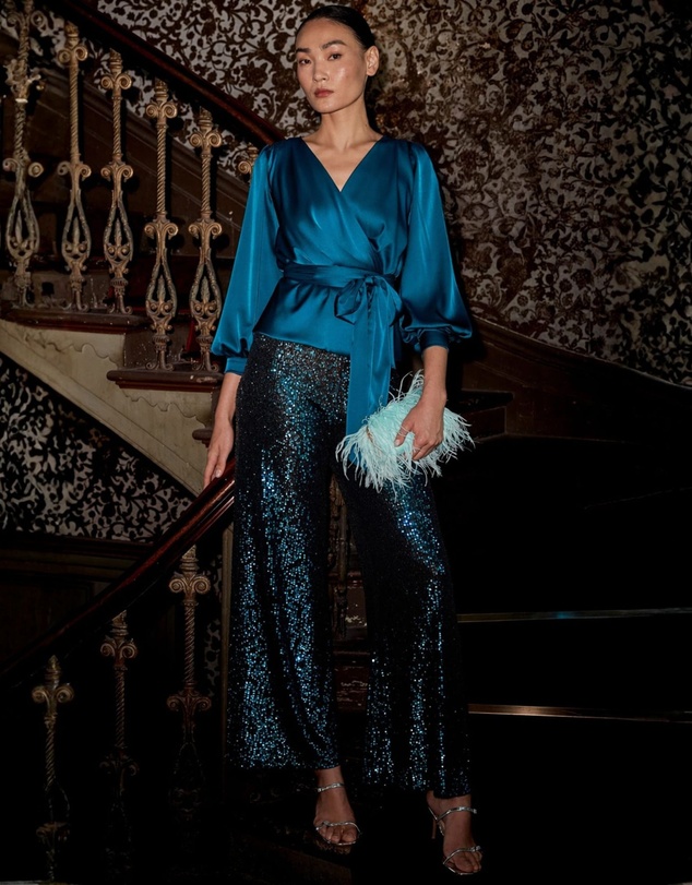 SACHA DRAKE - Sequin Palazzo Pant