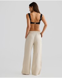 Vacay Swimwear - Sand Linen Pants
