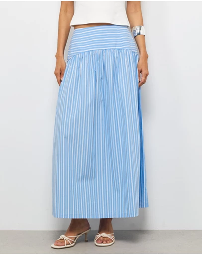 AERE - Ava Stripe Maxi Skirt