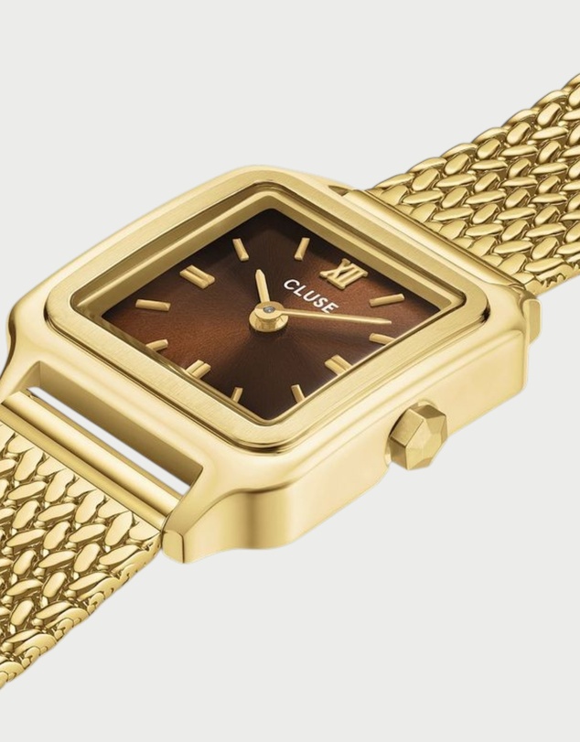 Cluse - CLUSE Gracieuse Mini, Mesh, Brown, Gold Colour