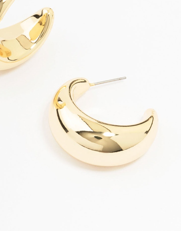 Lovisa - Gold Plated Brass Extra Large Thick Hoop Earrings