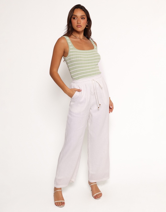 Petal & Pup - Milla Knit Top - Sage Stripe