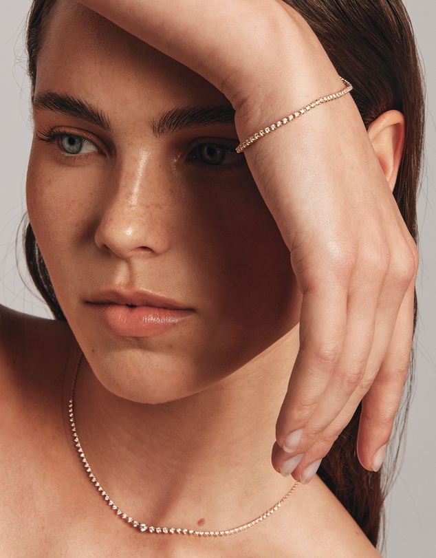 Michael Hill - 0.90 Carat TW Laboratory-Grown Diamond Tennis Bracelet in 10kt Yellow Gold