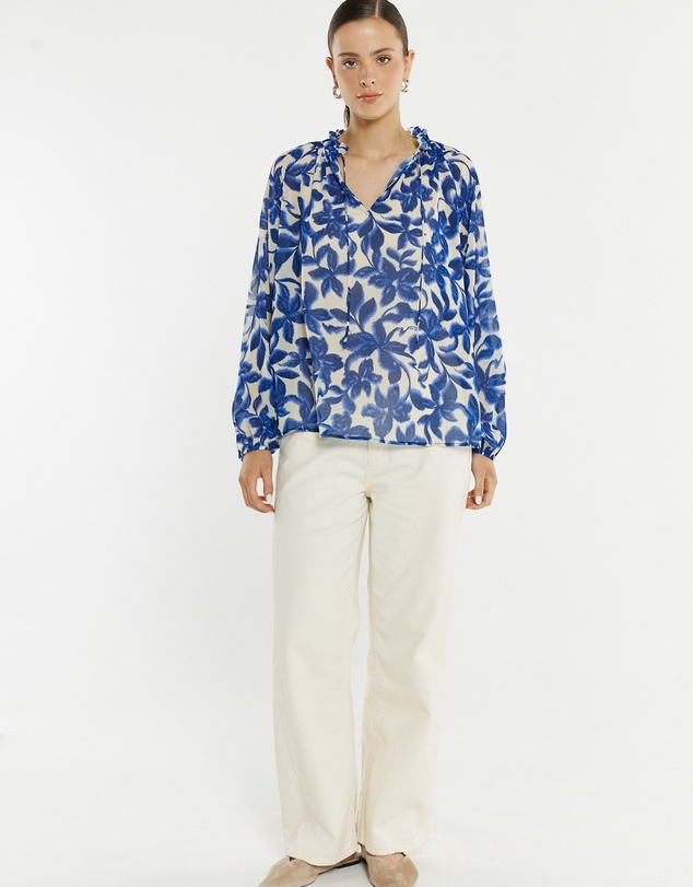 Sass - Willow Tie Front Blouse