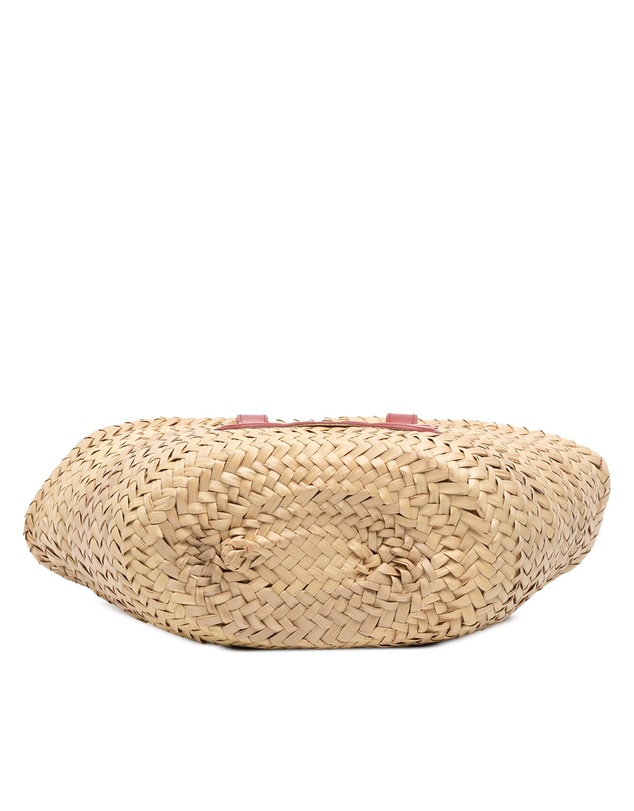 Pre-Loved by Azura Reborn - Pre-Loved Small Raffia Cuir Triomphe Classic Panier Tote