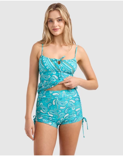 Seafolly - Drift Club Bandana Side Ruched Swim Shorts