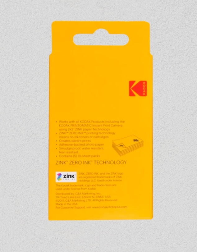 Kodak - Kodak Zink 2”x3” Photo Paper 50 Sheets