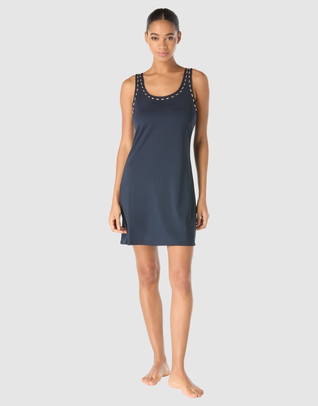 Michael Kors - Gold Studded Mini Beach Cover-Up Dress