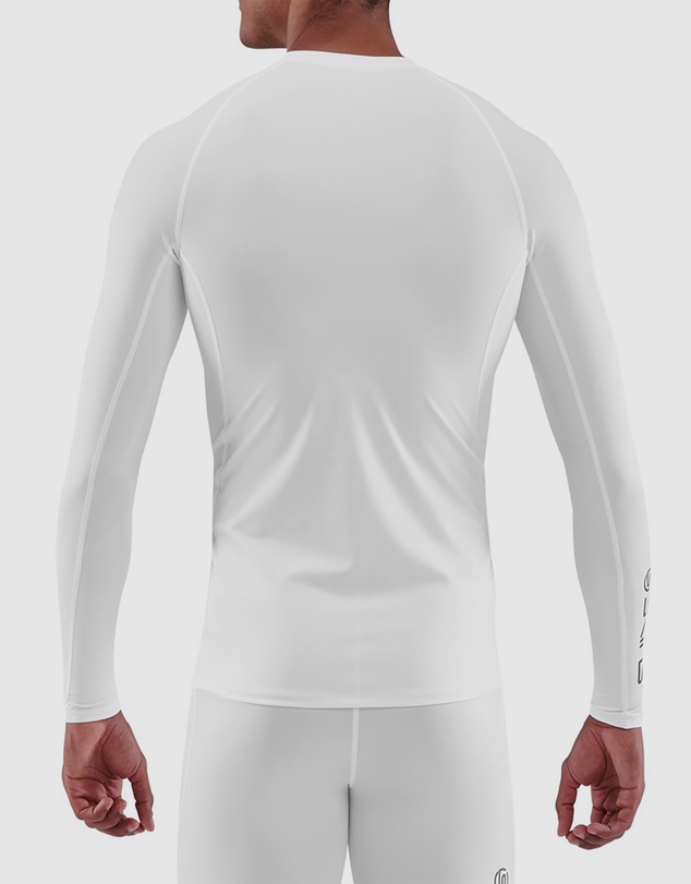 SKINS - SKINS Compression Men's Series-1 Running/Gym Long Sleeve Top White