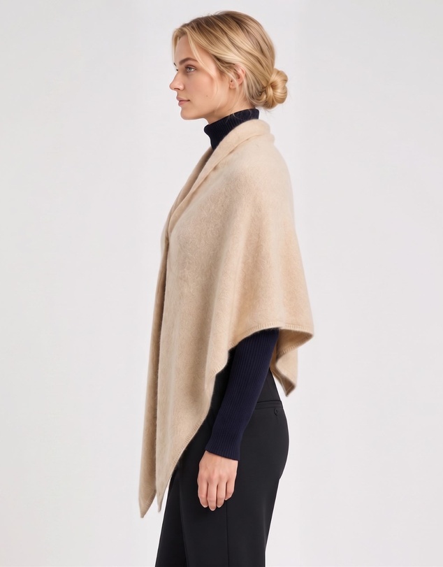 SILK MAGNOLIA - Brushed Cashmere Triangle Shawl