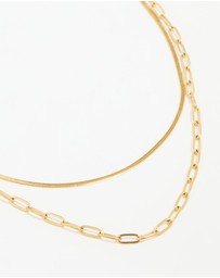 Lovisa - Waterproof Gold Plated Stainless Steel Double Link Layered Necklace