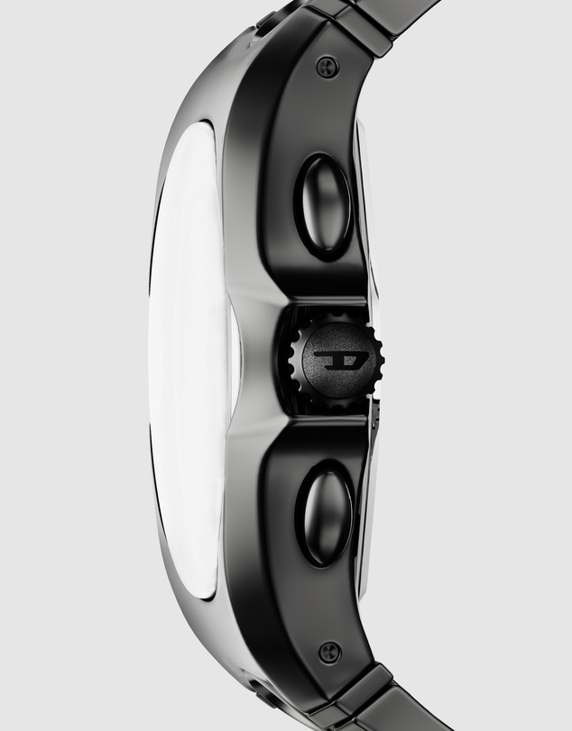 Diesel - D-Curve Gun-Metal Chronograph Watch