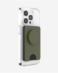 PopSockets - PopWallet+ MagSafe Softgoods Phone Wallet Card Holder+ Magnetic Adapter Ring