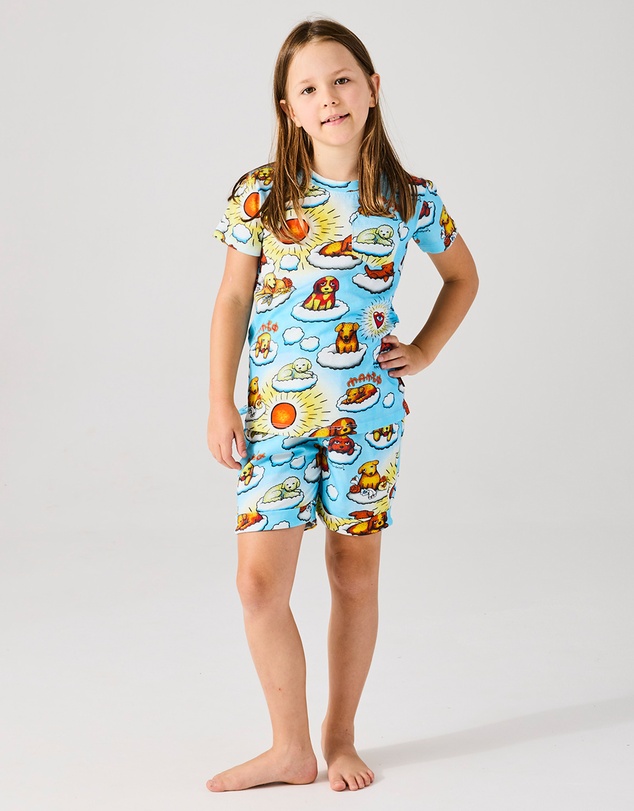 Kip&Co - KipCo x Mambo Puppies Organic Cotton Short Sleeve Tee Short Pyjama Set - Kids