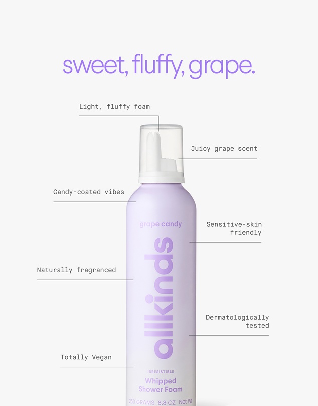 Allkinds - Grape Candy Whipped Shower Foam