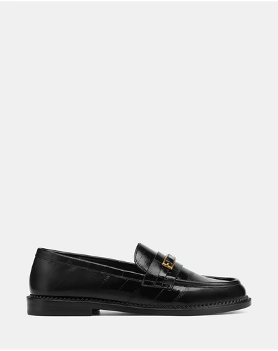 Wittner - Bennett Croc Embossed Leather Loafers