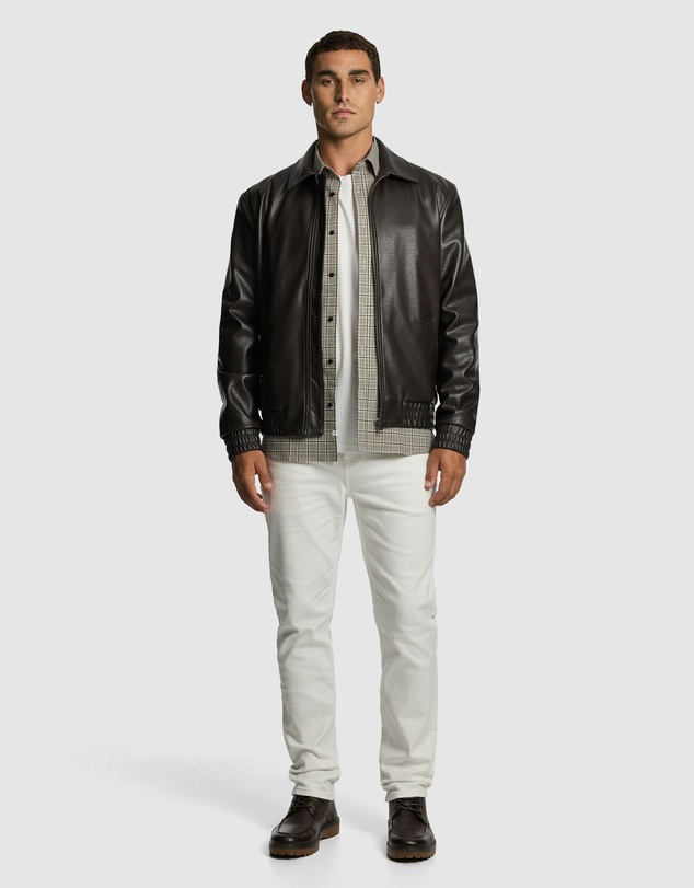 yd. - Scotty Faux Leather Jacket