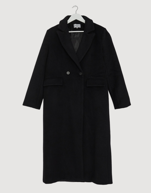 Revibe - Repaired Minima Esenciales Maren Brushed Wool Long Coat - AU 12