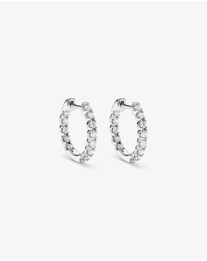 Michael Hill - 0.50 Carat TW Laboratory-Grown Diamond Hoop Earrings in Sterling Silver