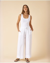 CAMIXA - Palazzo Linen Pants