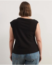 Atmos&Here Curvy - Amaris High Neckline Top