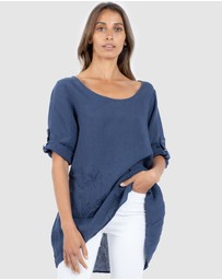 CAMIXA - Federica Linen Tunic Top