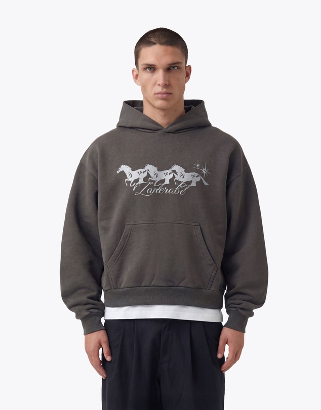 Zanerobe - Stallion Box Crop Hood Charcoal