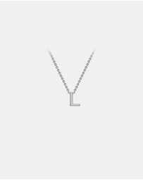 Zoe Olivia - 9K White Gold Initial L Necklace