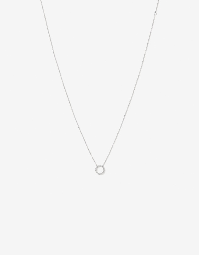 Michael Hill - 0.20 Carat TW Diamond Circle Necklace in 10kt White Gold