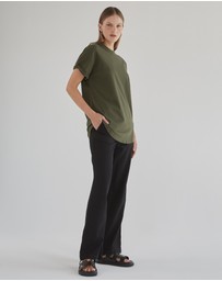 DRICOPER DENIM - Slouchy Forest Green Tee