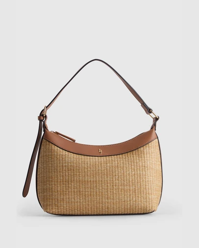 Laura Jones - Solene Straw Shoulder Bag