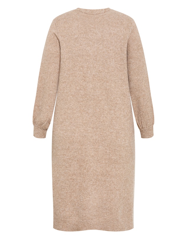 City Chic - Plus size Eleni Cardigan Midi Dress - taupe marle